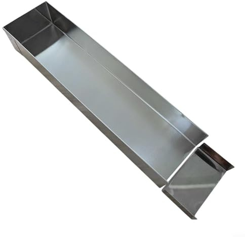 CNANRNANC Tiramisú para molde, tiramisú de acero inoxidable para molde, con tapa extraíble (versión desmontable: 40 x 8 x 6 cm)