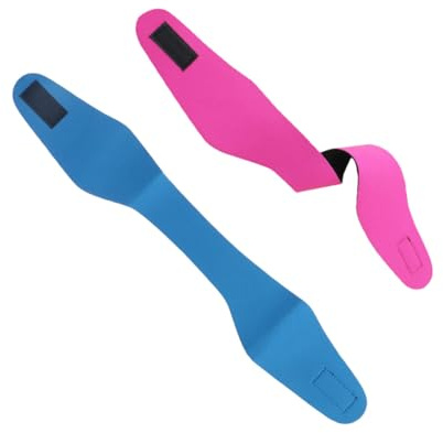 GALPADA 2pcs Ear Protector Band Swimming Headband with Anti-Sweat Non-Slip Design for Bathing Surfing Kayaking Includes Blue and Rosy for Pool and Beach Use