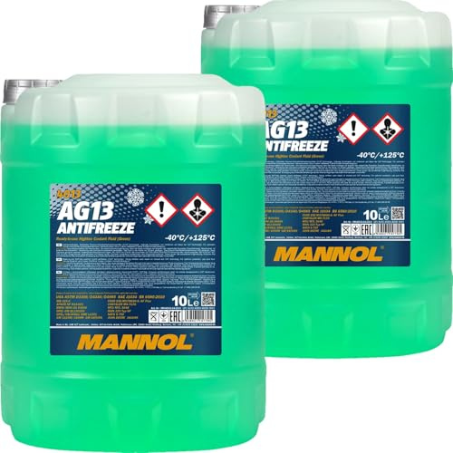 SCT Germany 2x MN4013-10 Frostschutz (10 L) | 10L Mannol MN4013-10 AG13 Grün 40°C G11 G48, Mannol Antifreeze AG13 (-40) Hightec