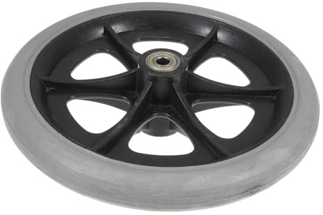 Mobestech Roue pour Fauteuil à Roues Pneu Plein Solide Avant Rotation Silencieuse Résistante et Facile à Installer