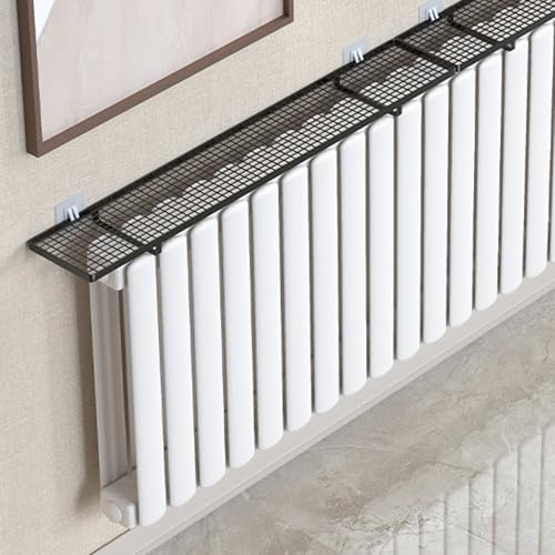 WUXTOKV Heizungsabdeckung, Heizung Verkleidung aus Metall, Hohles Design, Praktisch zum Aufhängen von Wäsche zum Trocknen(55x10CM/22x4IN)