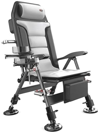 Portable Fishing Chair, All-Terrain Adjustable Folding Stool with Multi-Angle Reclining, Retractable Legs(Naked Chair)