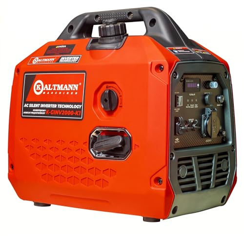 Leiser Inverter Stromgenerator 2000W - tragbares Benzin Notstromaggregat mit reiner Sinuswelle, Eco-Modus, Parallelbetrieb, USB-C & 230V - ideal für Camping, Wohnmobil, Wohnwagen & Outdoor