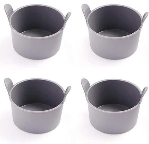 Escalfadora De Huevos De Silicona - Huevera De Silicona | Juego Antiadherente De 4 Calderas De Huevo, Olla De Huevos Para Cazar Caza, Para Freidora De Aire Horno De Microondas, Cocina