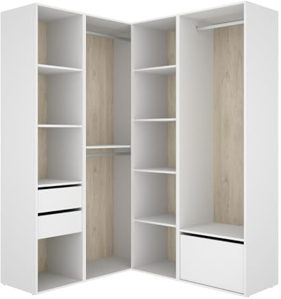 DEKIT Grupo RIMOBEL-Conjunto Armario-VESTIDOR Rincon con Trasera Reversible