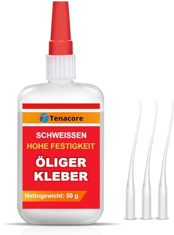 Tenacore 50g Mächtiger Universalkleber, Hochfester Ölbasierter Schweißkleber, Super Kleber, für Metall, Kunststoff, Holz, Gummi, Keramik & mehr (1 Stück)