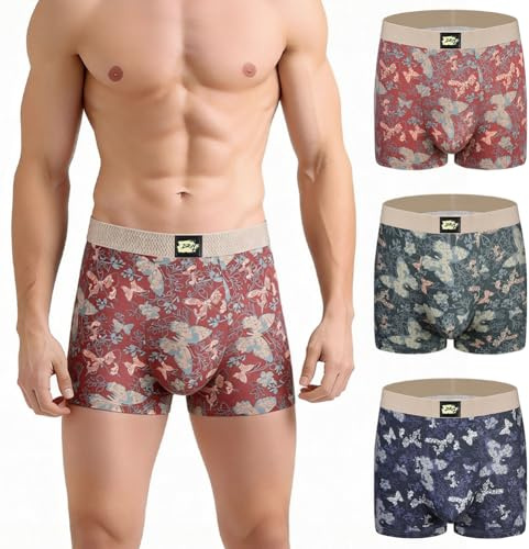 OSDUE Boxers pour Hommes, Calecons sous-vêtement Homme Stretch Respirant Boxer Homme Ajustés, Ceinture Élastique Ultra Boxer Homme Slip Confortable et Doux Beaucoup Designs Amusants