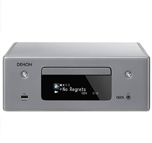 Denon CEOL-N10 Audio Receiver with CD Player, HiFi Amplifier for TV Sound, Bluetooth, 2x Optical Input, Google Assistant / Siri / Alexa Compatible, Music Streaming, HEOS Multiroom - Color