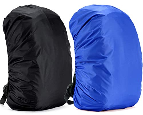 Yogopro Housse de Sac à Dos Imperméable Housse de Protection Couverture Anti Pluie Poussière pour Sac à Dos pour L'extérieur Voyage Escalade, 30L-40L (Noir et Bleu)