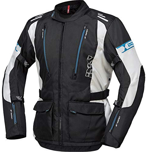 IXS Lorin-ST Motorrad Textiljacke, schwarz/grau/blau, XL