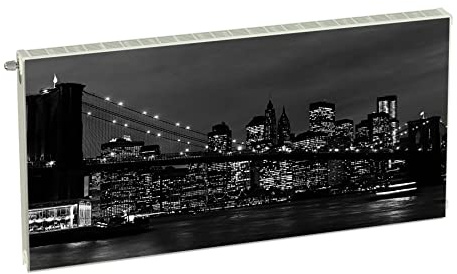 Magnet Heizkörperverkleidung Heizkörperabdeckung Schwarz Städte Stadt 120x60 cm Heizung Abdeckung Verkleidung Magnetische Abdeckmatte Kühlschrank aus Einem Flexiblen Magneten Digitaler Aufdruck