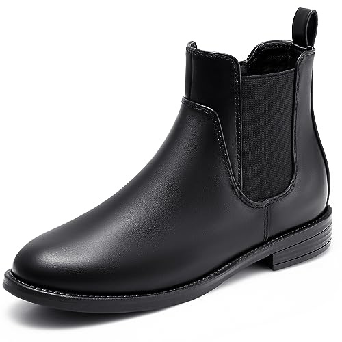 Harvest Land Womens Boots Ladies Comfortable Chelsea Ankle Boots Stylish Classic Shoes side zip for Adults Zip Black2 UK8