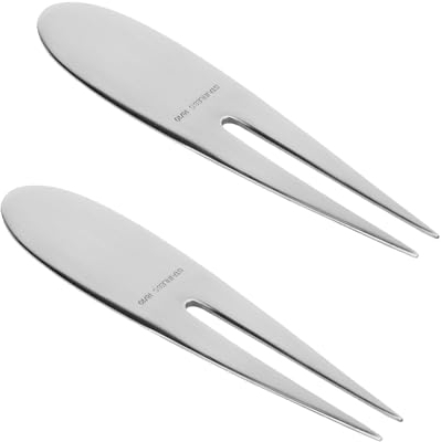 Salad Forks Set, 2PCS Tasting Appetizer Forks Dessert Fork Stainless Steel Fork 2 Prong Cocktail Salad Fruit Forks Dessert Forks Set for Home Cafe Party(Silver)