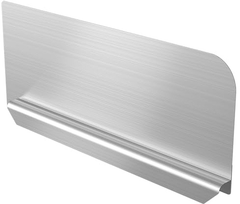 GSW SP-SH2410R Stainless Steel Insert Type Splash Guard for Commercial Restaurant Hand Sink and Compartment Prep Sink, ETL Certified (28L x 11H Right)