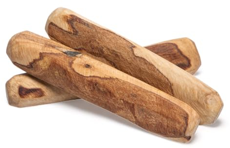 Dilecti Olivenholz Hundespielzeug - Kauholz für Hunde mit Olivenöl - Kauknochen Hund zur Zahnpflege & Beschäftigung - Splitterfrei & Langlebig - Größe S, 3er-Pack
