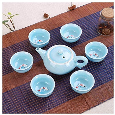 Service à thé en céramique orientale, théière chinoise, tasse à thé en porcelaine céladon, service à thé, théière, verres en céramique, service à thé Kung Fu de Chine, tasse en céramique, cadeau chino