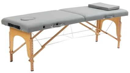 Massageliege, verstellbare, zusammenklappbare Kosmetikliege mit 2 Abschnitten, geeignet für Schönheitssalons und Spas, statische Tragfähigkeit von 500 kg (Farbe 1)