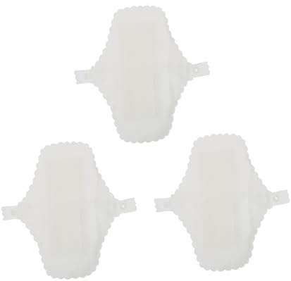 GOOHOCHY Toalla Sanitaria Menstrual Reutilizable De 3 Unidades Blancas Compresas