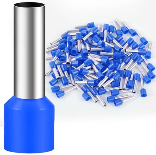 100 terminales de cable de 16 mm², 18 mm de largo, parcialmente aislados, de PVC, conectores de cable de cobre estañado (16 mm² x 18 mm)