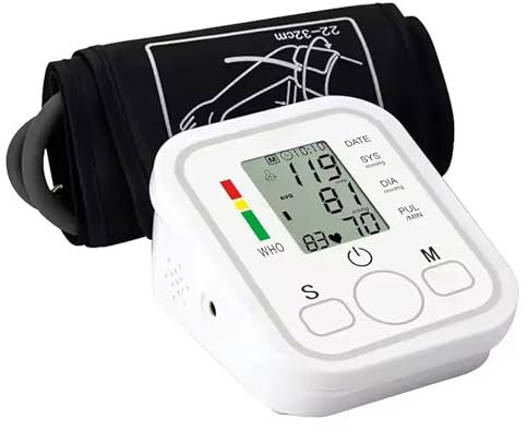 IndoTeam Blood Pressure Monitors Large Cuff Size 22cm to 36cm - Blood Pressure Machine with Cuff for Upper Arm - Heart Rate Hypertension Monitor for Home Use - Blood-Pressure Monitor with LCD Display