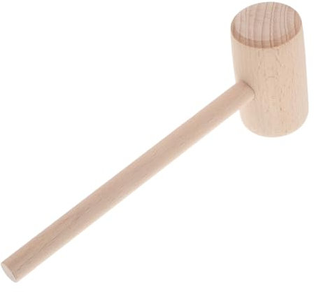 Milisten Beech Leather Hammer for DIY Crafting and Woodworking Wooden Mallet Tool for Leatherworking Projects Carving Hammer Mallet for Home Use