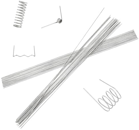 Zyiphor 30 Pezzi Filo a Molla in Acciaio Inox 1mm x 400mm Tondino Acciaio Inox per Attività DIY, Tubi Chimici, Parti Meccaniche, Molle di Produzione