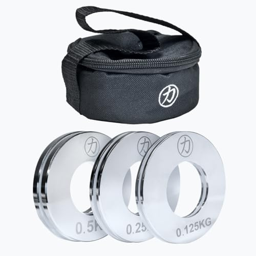 Juego de discos para pesas – Acero, por 2 x 0,125 kg; 0,25 kg; 0,5 kg/agujeros Diámetro 50
