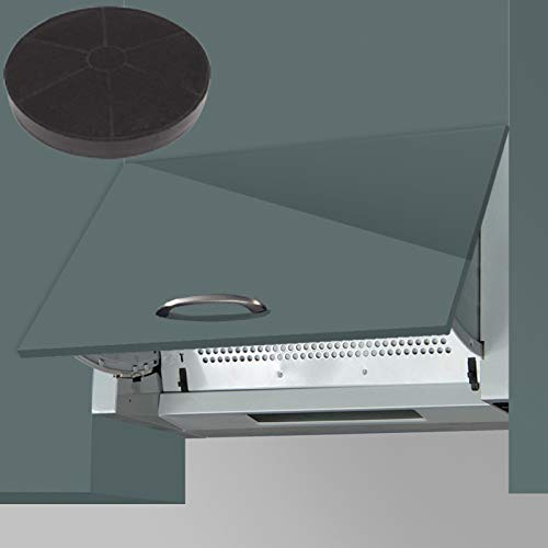 SIA INT60SS 60cm Silver Integrated Built In Kitchen Cooker Hood & Carbon Filter