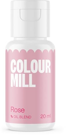 Colour Mill Oil Blend Food Colouring Rose - 20 ml | Hochkonzentriert, Leuchtende Farben, Geeignet für Buttercreme, Schokolade, Kuchenteig, Ganache und Zuckermassen