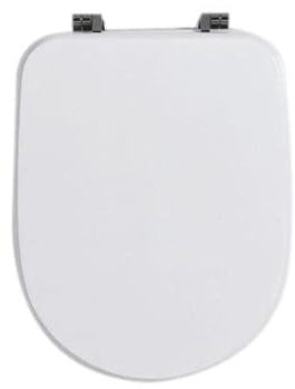Kiamami Valentina - Sedile WC Modello ARETUSA | Sedile Tavoletta per Ceramica Arteusa | MDF Laccato Bianco | Cerniere Cromate, Legno