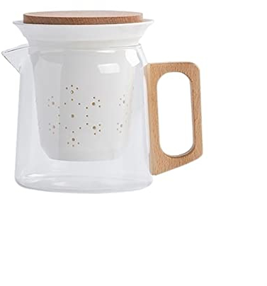 Tetera Tetera 550ML Tetera pequeña de vidrio resistente a altas temperaturas para el hogar Tetera pequeña con filtro Tetera transparente Adecuada para hojas sueltas Tetera/Teteras/Tetera Present