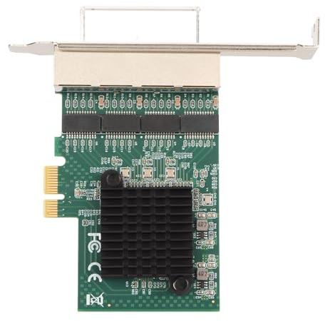 Vikye Scheda di rete PCIE, 1 scheda di rete Gigabit PCIE X1 supporta moduli in fibra a modalità singola multi modalità, 4 schede di rete Gigabit Ethernet con porta ottica RJ45 per server