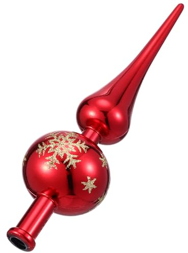 HOLIDYOYO Vintage Weihnachtsbaumspitze Glänzende Metallische Stern-Dekoration Für Christbaum Xmas Baum Topper Für Festliche Deko