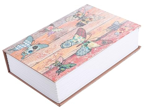 HEMOTON Kasten Passwort-Box Umleitungsbuch sicher die Büroeinrichtung Bürosafe Bürodekoration Vintage-Dekor Buchtresor mit Zahlenschloss Kaffetisch Bücher Schmuck Wörterbuch Buchung Metall