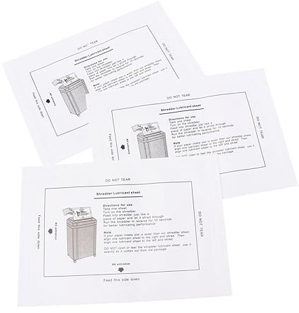 STOBOK 8stücke Aktenvernichter Ölpapier Tragbare Schmierblätter Für Optimale Schneidleistung Geeignet Für Büro Schule Und Markt Einfache Anwendung Für Effektive Wartung