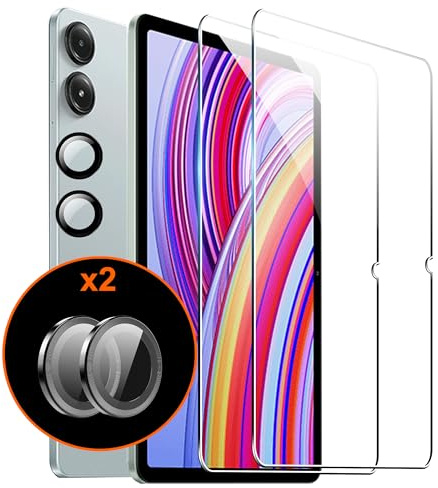 Tieeyivv Protector de Pantalla Compatible con Xiaomi Redmi Pad Pro 5G/4G/POCO Pad 12,1 Cristal Templado Protector Cobertura Total Vidrio Templado [9H Dureza] HD Film Cristal Templado