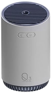 Humidificador de aire inalámbrico recargable con difusor de aroma, batería de 2000 mAh, difusor de aceites esenciales de aromaterapia para el hogar, humidificador gris claro