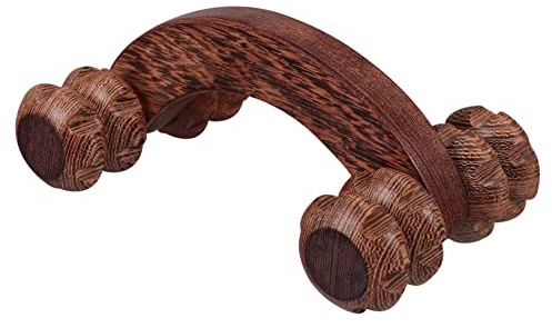 BCOATH 1stück Holz Muskelroller Für Rückenentspannung Praktischer Handmassager Mit Vier Für Müde Muskeln Für Zuhause Und Unterwegs