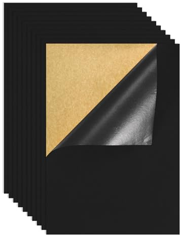 PATIKIL Feltro Autoadesivo 8.3 x 11.8, 10Pz Formato A4 Rivestimenti Tessuto Vellutato Morbido Pellicola Adesiva per Artigianato Fai Te Cassetti Scatola Rivestimento Feltro, Nero