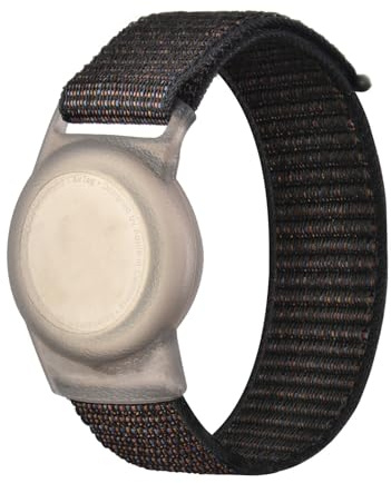 Cinturino Compatible Airtag Bambini, Custodia da Polso Compatible AirTag, Braccialetto per Bambini, Flessibile Regolabile Anti Lost Watch Band per Ragazze, Ragazzi (Noir)