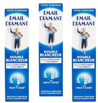 Email Diamant Double Blancheur Whitening Zahnpasta Original Kosmetik - 75ml Große Größe - 3 Tuben