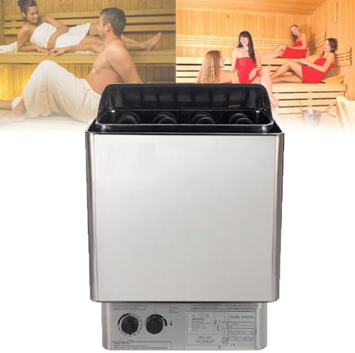 Calentador de estufa de sauna de acero inoxidable, calentadores de sauna eléctricos, estufa de sauna para baño de vapor seco, equipo de calefacción para sala de vapor de sauna,6.0KW/220V