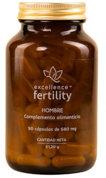 Suplemento Fertilidad Masculina - Excellence Hombre con Maca, Zinc, L-Arginina, Folato, Vitamina D y C – Energía, Vitalidad y Bienestar Masculino – 90 Cápsulas