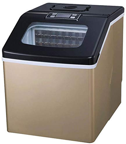 Máquina para fabricar cubitos de hielo digital de encimera: máquina moldeadora de hielo portátil de acero inoxidable mejorada, máquina para fabricar hielo compacta y liviana para acampar, fiestas de