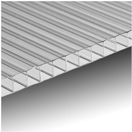 Polycarbonatplatte mit Wabenmuster, 10 mm, transparent, 100 x 98 mm