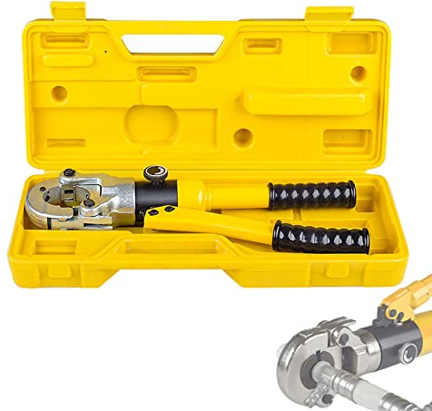 OZBME Crimpadora hidráulica de Tubos TH(U) de 16-32 mm para Tubos Pex, prensado de Accesorios de Aluminio y plástico con Matrices y Embalaje portátil (tamaño: B(TH))