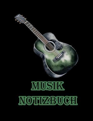 Musik Notizbuch: Gitarre · 8,5x11 · 12 Systeme pro Seite · 100 Seiten