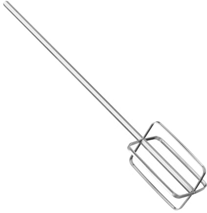 TOYANDONA Verlängerter Edelstahl Rührstab für Handmixer und Bohrmaschine 40cm zum Rühren von Fleischfüllung, Hot Pot Basis, Saucen und Teig. Ergonomischer Griff, leicht zu reinigen.