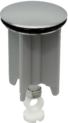BARBETTA RICAMBI BAGNO Tappo Cromato per Lavabo e Bidet, Ottone Cromato, Diametro 40 mm, con Sistema Antiscippo Regolabile, Finitura Cromo Lucida