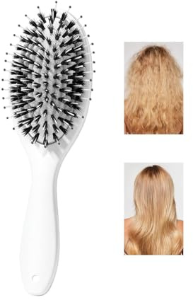 Cepillo de pala, herramienta antiestática para peinar el cabello, peine de masaje desenredante con de deslizamiento , construcción acolchada de cerdas de nailon compactas, diseño moderno
